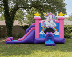 5 in 1  Unicorn Bounce House / Slide Combo