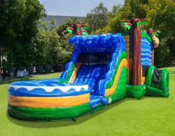 5 in 1  Tropical Wave Bounce House / Slide Combo