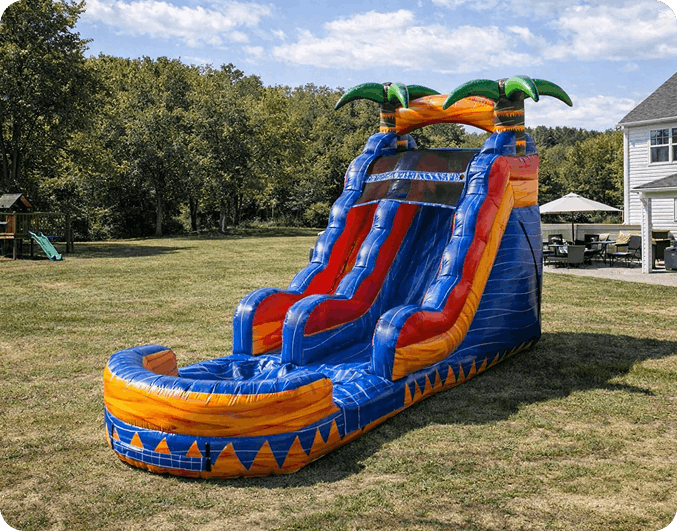 15' blue water slide